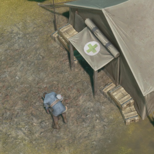A Player carrying a Critically Wounded Soldier