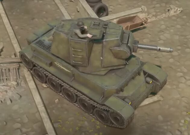 The 85V-g "Talos" being showcased in the Inferno Dev Stream, with a soldier popping out of the tank's hatch