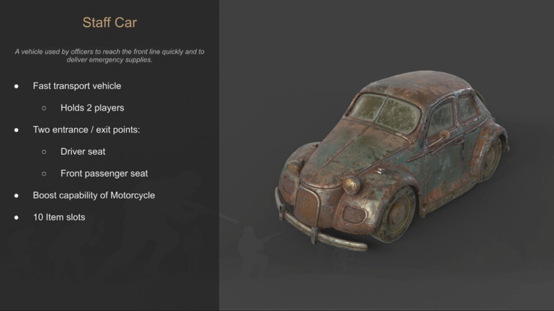 Showcase of the Staff Car during Devstream #60 for the Update 0.25