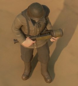 A colonial soldier holding an Ignifist