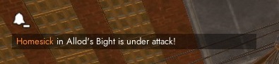 Example of an alert when a friendly Relic Base is attacked.