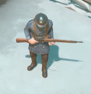 A Warden soldier equipped with a Clancy Cinder M3