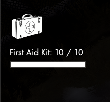 An equipped First Aid Kit with 10 charges