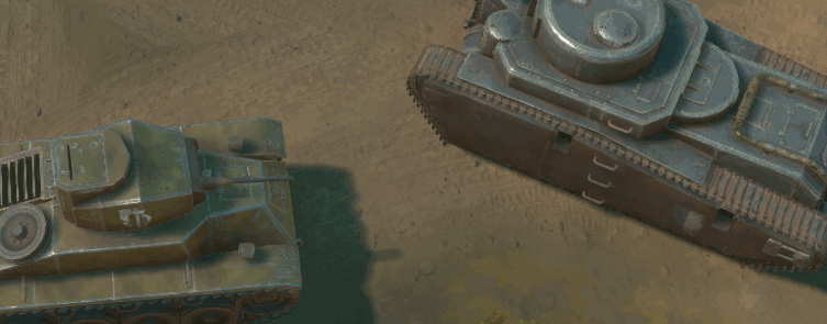 A tank deflecting a shell