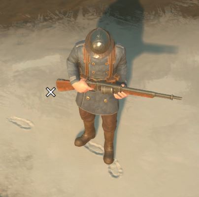 a Warden soldier equipped with The Hangman 757