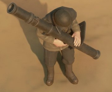 A Colonial soldier holding a Bane 45