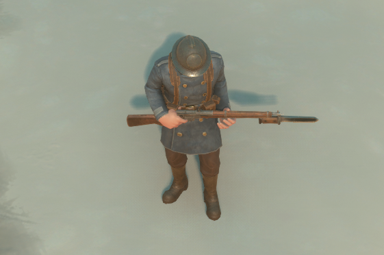 A No.2 Loughcaster with a bayonet attached to it