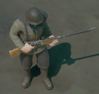 A Colonial soldier holding a Volta r.I Repeater