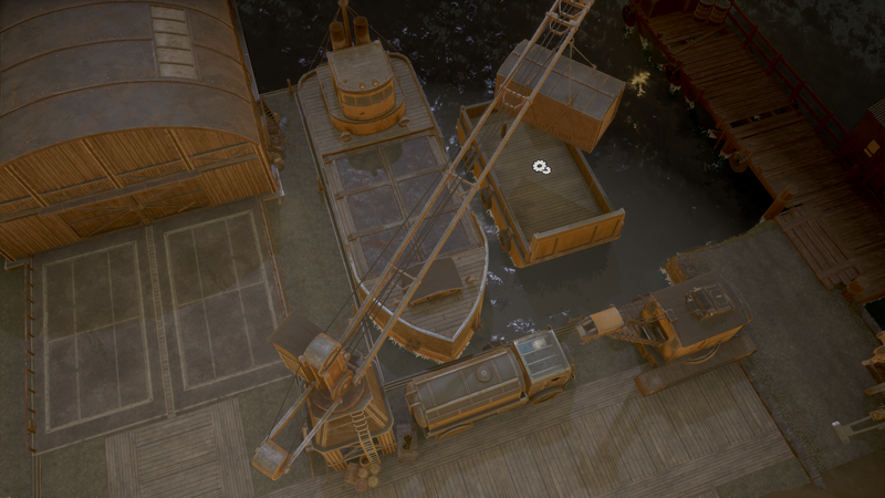 Stationary Crane can reach 2 ships if they are placed correctly