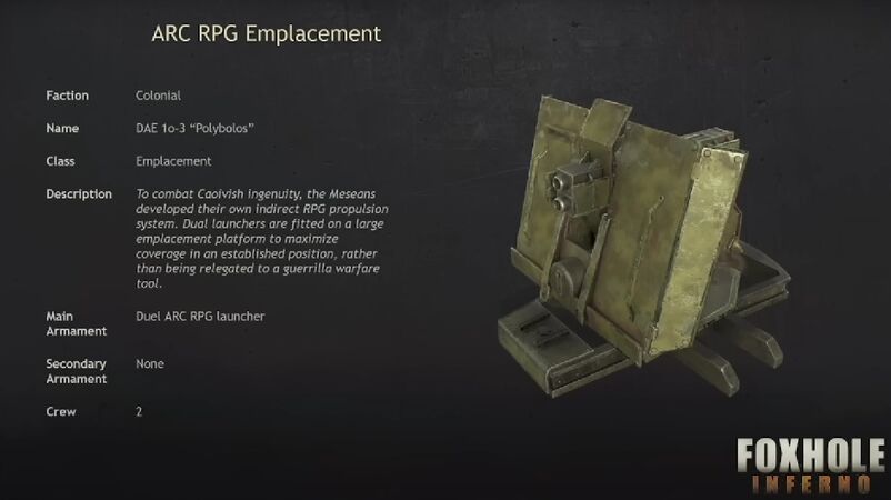The DAE 1o-3 "Polybolos" showcased in the Update 1.50 Dev Stream