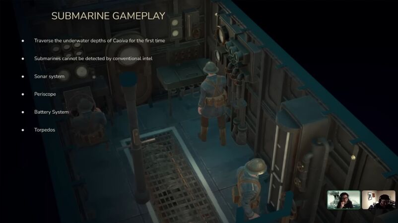 Submarine gameplay mechanics shown in the Dev Stream