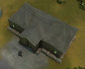 An in-game screenshot of a Garrison Camp.