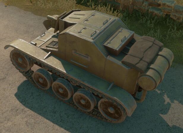 The T14 "Vesta" Tankette from the back