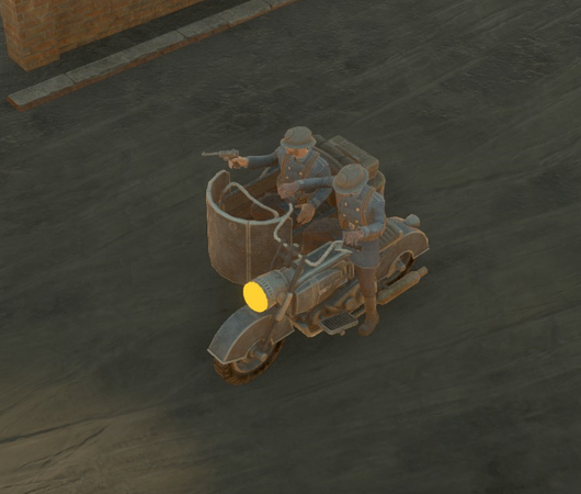Two Warden soldiers riding a Kivela Power Wheel 80-1
