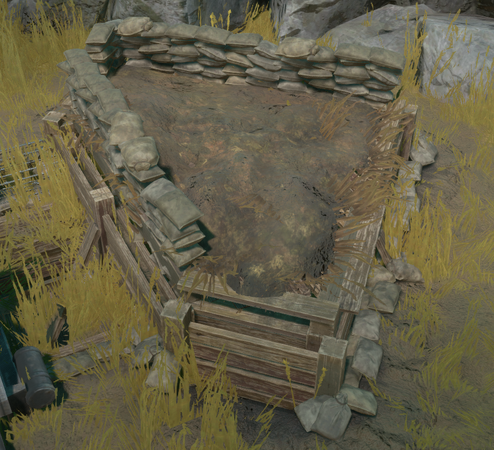 A Tier 2 Bunker Corner with some sandbag modifications