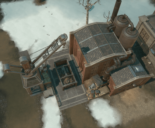 A resource container placed on the refinery's loading area to transfer its content