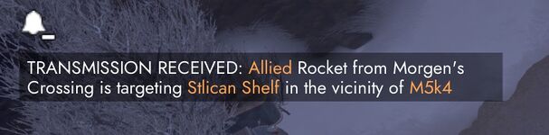 Rocket alert message.