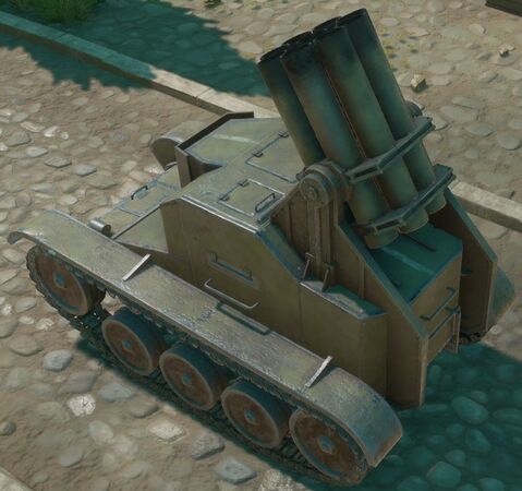 The T13 "Deioneus" Tankette from the back