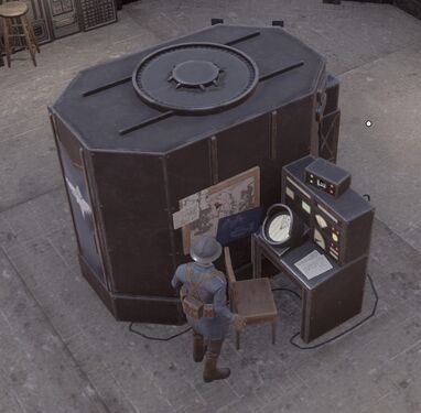 La station pour utiliser le Centre de renseignement dans le Bunker sous celui-ci.