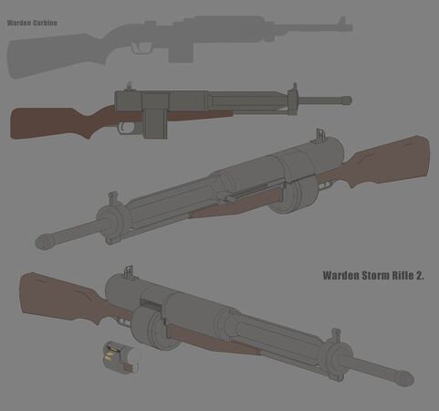 Concept art of the Booker Storm Rifle Model 838