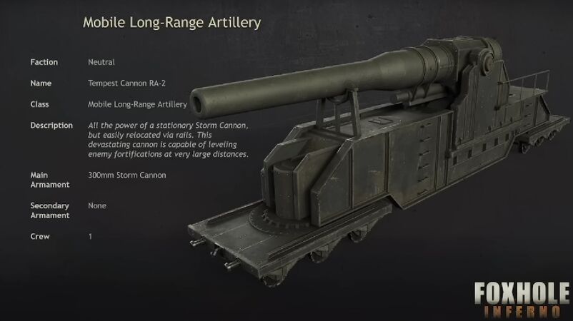 The Tempest Cannon RA-2 introduced in the Update 1.50 Dev Stream
