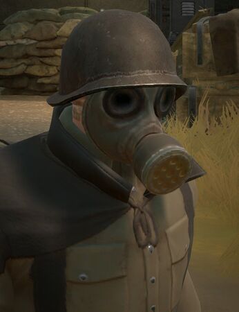 The Gas Mask equipped on a Colonial soldier