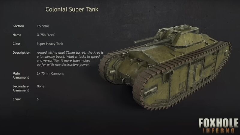 The O-75b "Ares" introduced in the Update 1.50 Dev Stream